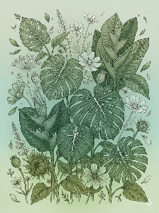 Forest Fern botanical illustration